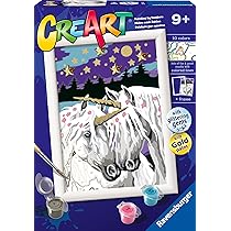 Ravensburger – Creart Serie E Unicorni Innamorati | Kit Pittura Bambini | Dipingere Con I Numeri Include Tutto Il Necessario | Giochi Bambini 7 Anni O Più | Creart 7 Anni