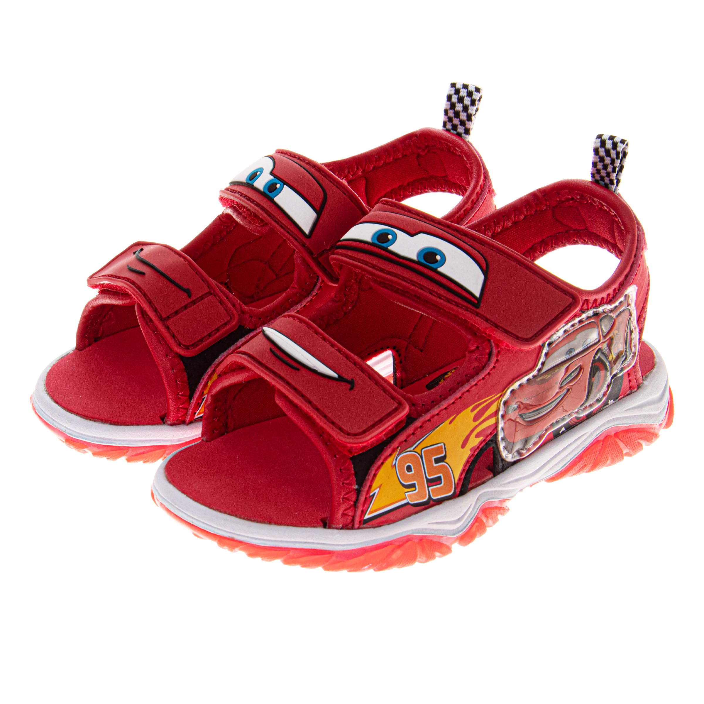 Disney Cars Saetta McQueen - Sandali per bambini e ragazzi, con luci a LED, per bambini piccoli e grandi