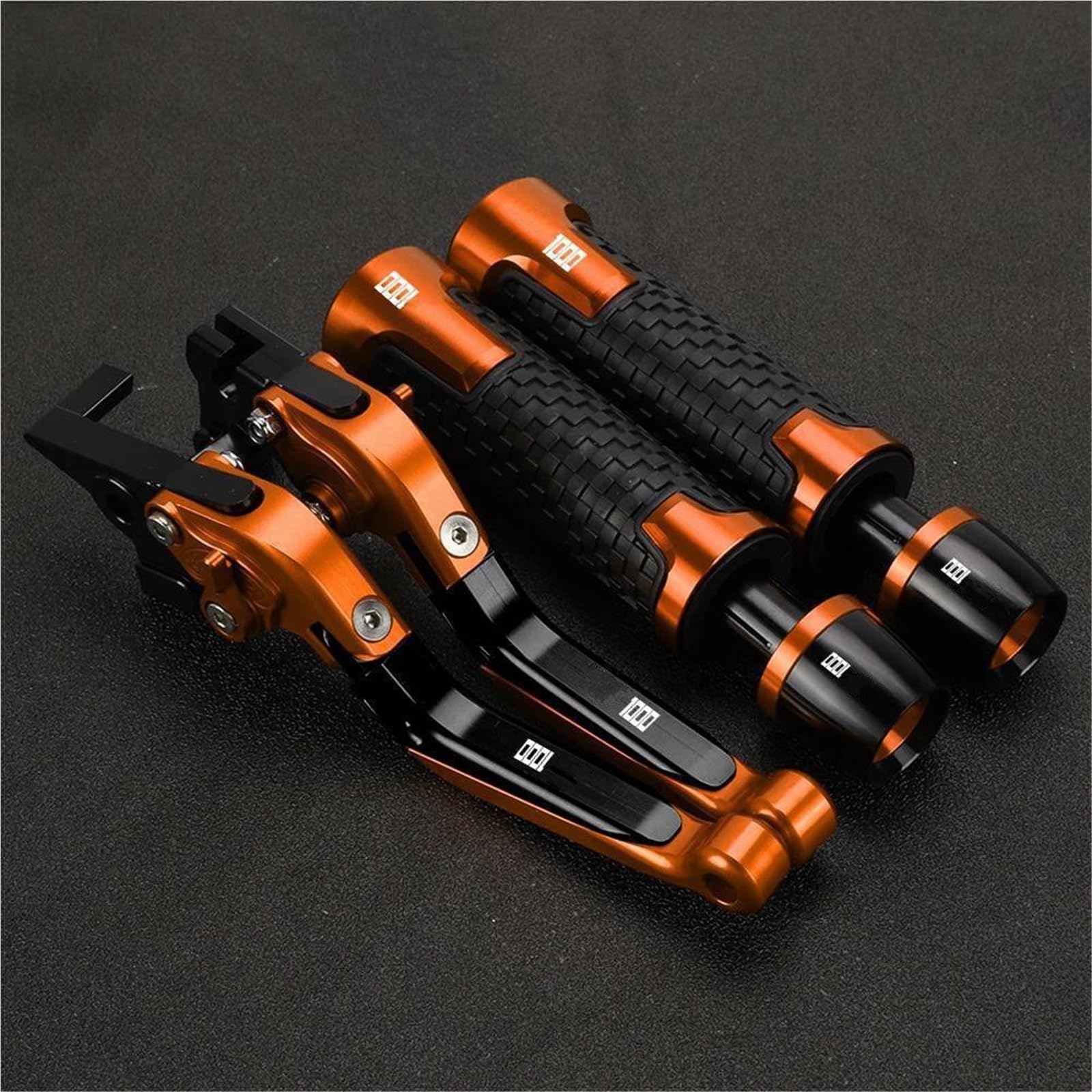TGVSELPJ Motorcycle Part Motorcycle Folding Brake Clutch Levers Handlebar Hand Grips Ends Adjustable for H-onda CBR1000RR CBR 1000RR CBR1000 RR 2004-2007(Orange)