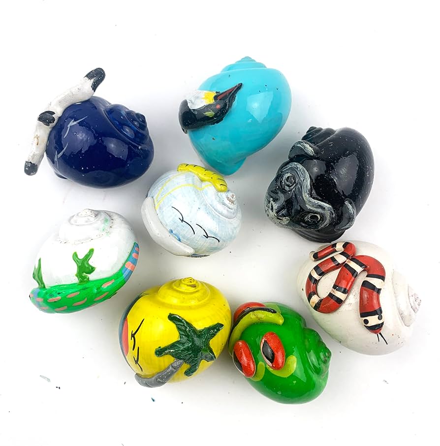 Amazon.co.jp: Worlds 8点セット 染付 塗装済み ヤドカリ 貝殻 航海