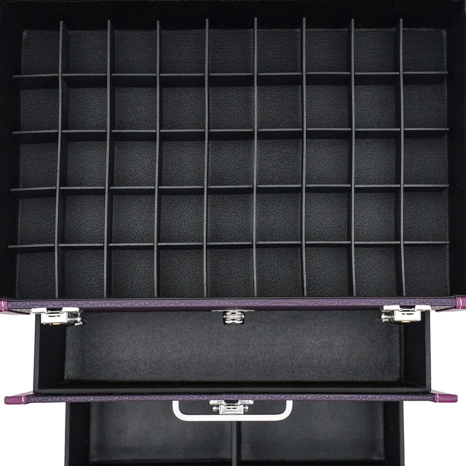 Rolling Makeup Train Case, Professional Large Makeup Organizer Nail Polish Cosmetic Box Waterproof Salon Barber Makeup Train Trolley w/4 Wheels & Keys for Make Up Hairstylists Nail Tech Pink