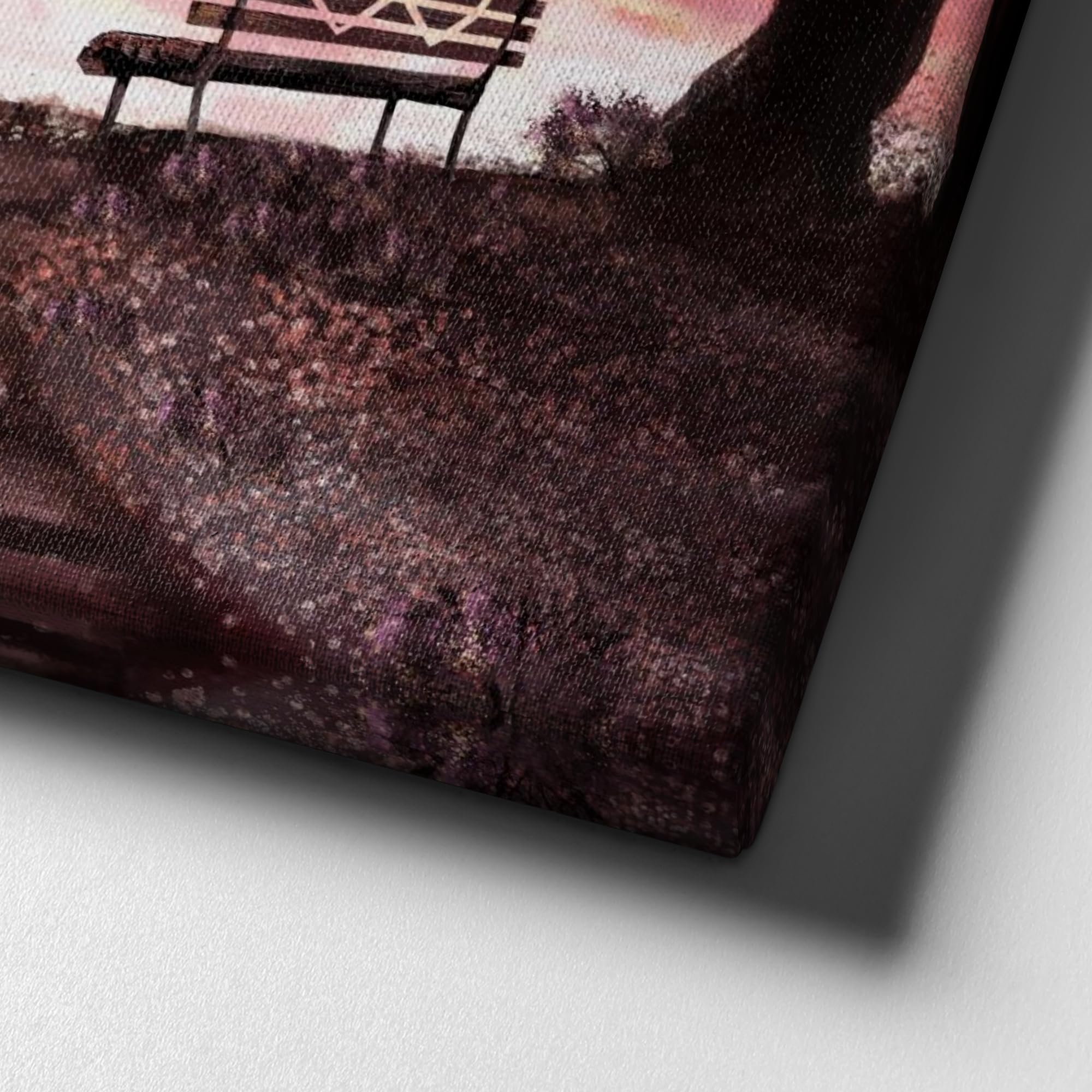 Liebesleinwand Romantischer Ausblick | Leinwand mit Namen und Datum | Wandbild gestalten, Jahrestag Geschenk für Frauen und Männer