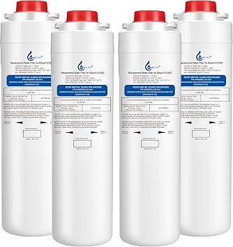 51300C Replacement for Elkay 51300C, Replacement 55898C Filters, Replacement Bottle Stations Compatible with Ezh2o Filter ERF750, 55898C, EWF3000 No Chip 4-Pack