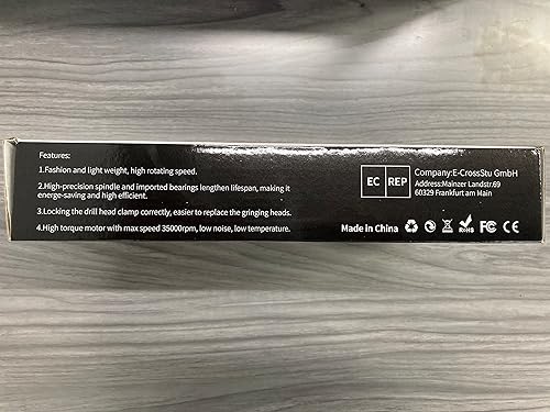 Vista 13 de ENGERWALL Taladro de uñas eléctrico de 35000 RPM, lima de uñas eléctricas profesionales de bajo ruido y baja vibración de bajo calor con botones