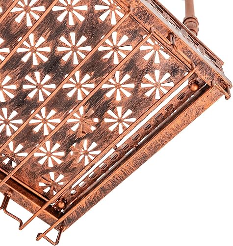 Miniatura 8 de Estante de techo para copas de vino, 35.5 x 14 pulgadas, estante colgante para vino con soporte para vidrio y estante, barra de techo de metal