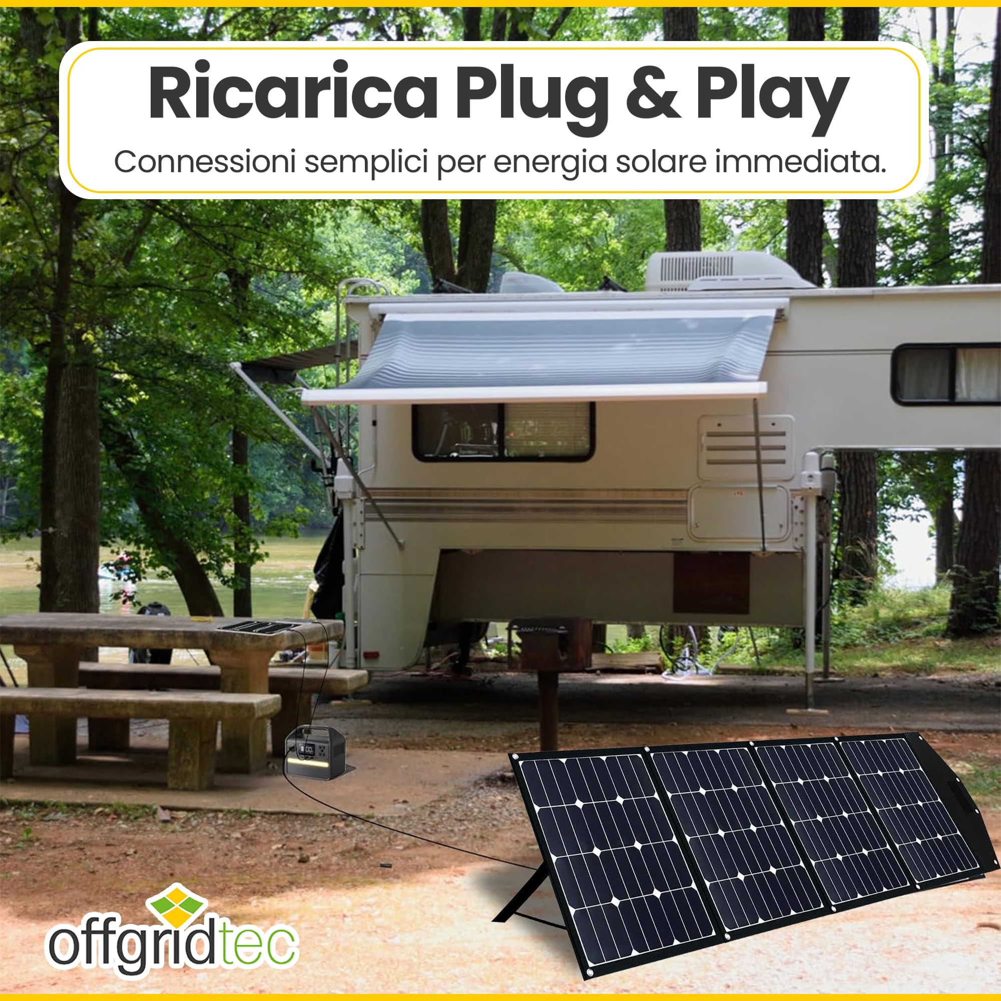 Offgridtec FSP-2 180W pannello solare pieghevole con celle Sunpower backcontact ad alta efficienza senza regolatore di carica con pratico manico per trasporto e vano per cavi. per campeggio caravan