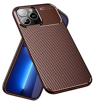 Golden Sand for Apple iPhone 13 Pro Back Cover Drop Tested Shock Proof Slim Armor Aramid Carbon Fibre Rugged TPU Case for Apple iPhone 13 Pro, Brown