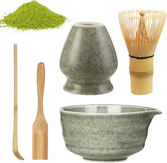 Kit Matcha 5 Pièces - Ensemble Complet pour Cérémonie du Thé Japonais