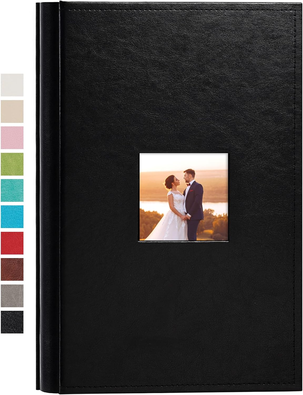 potricher Photo Album 4x6 1000 Photos Leather Cover Large Capacity Picture Albums with 1000 Horizontal and Vertical Pockets for Family Wedding Anniversary and Baby (Brown)