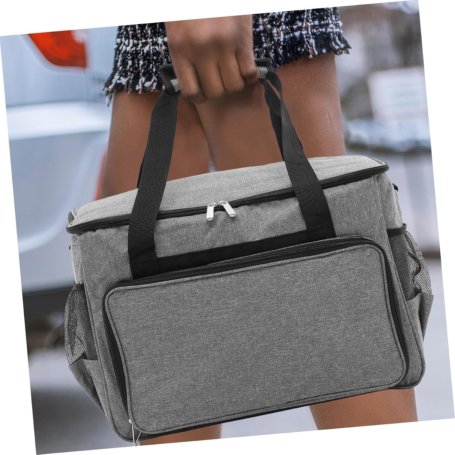 Portable Wear Resistant Sewing Machine Storage Bag Compact Oxford Fabric Case with Multi Pocket Design for Organizing Sewing Tools for Travel and Classes