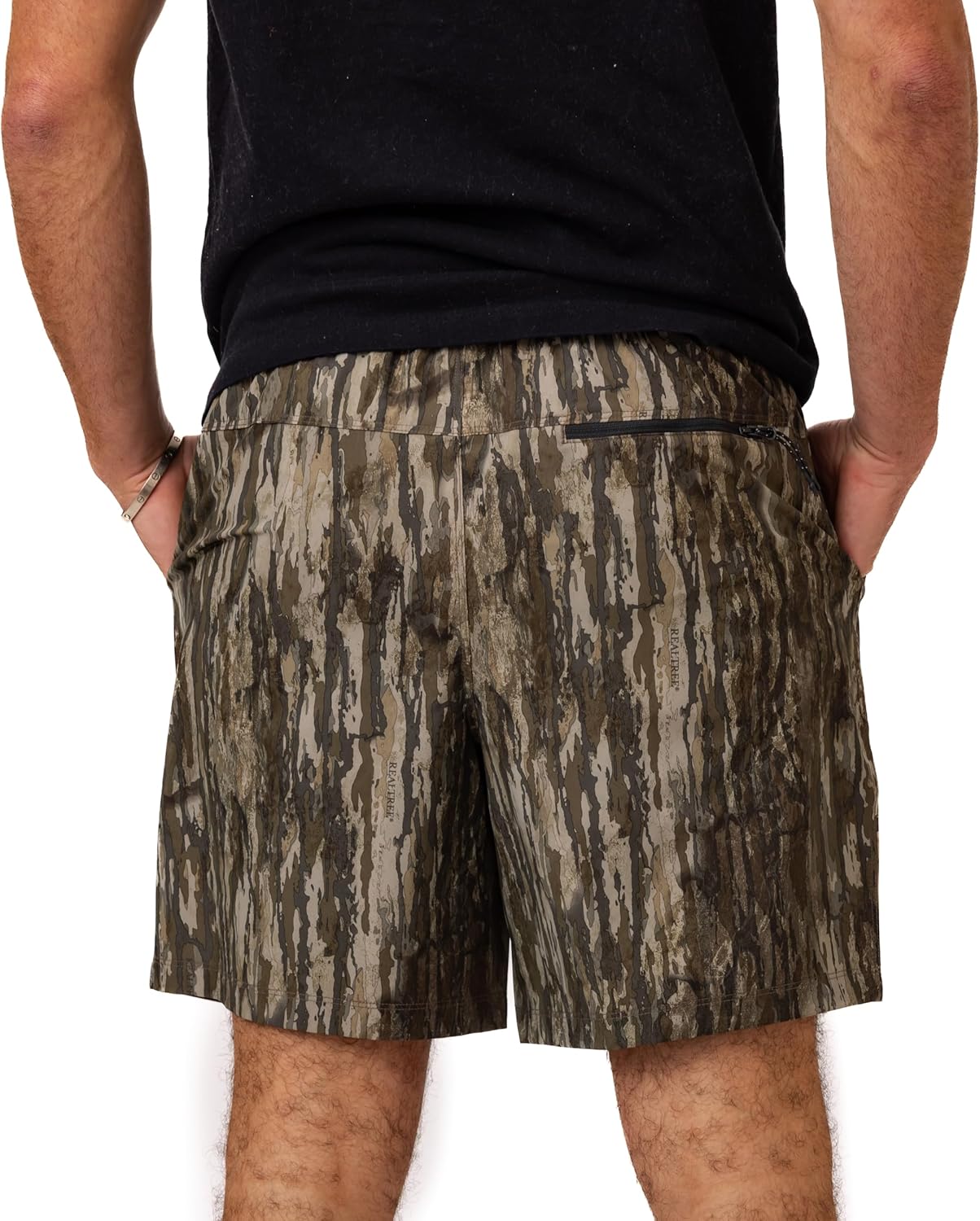 Realtree Men’s Camo Shorts Quick-Dry Lined Athletic Performance Shorts with Pockets for Fishing Hiking Running