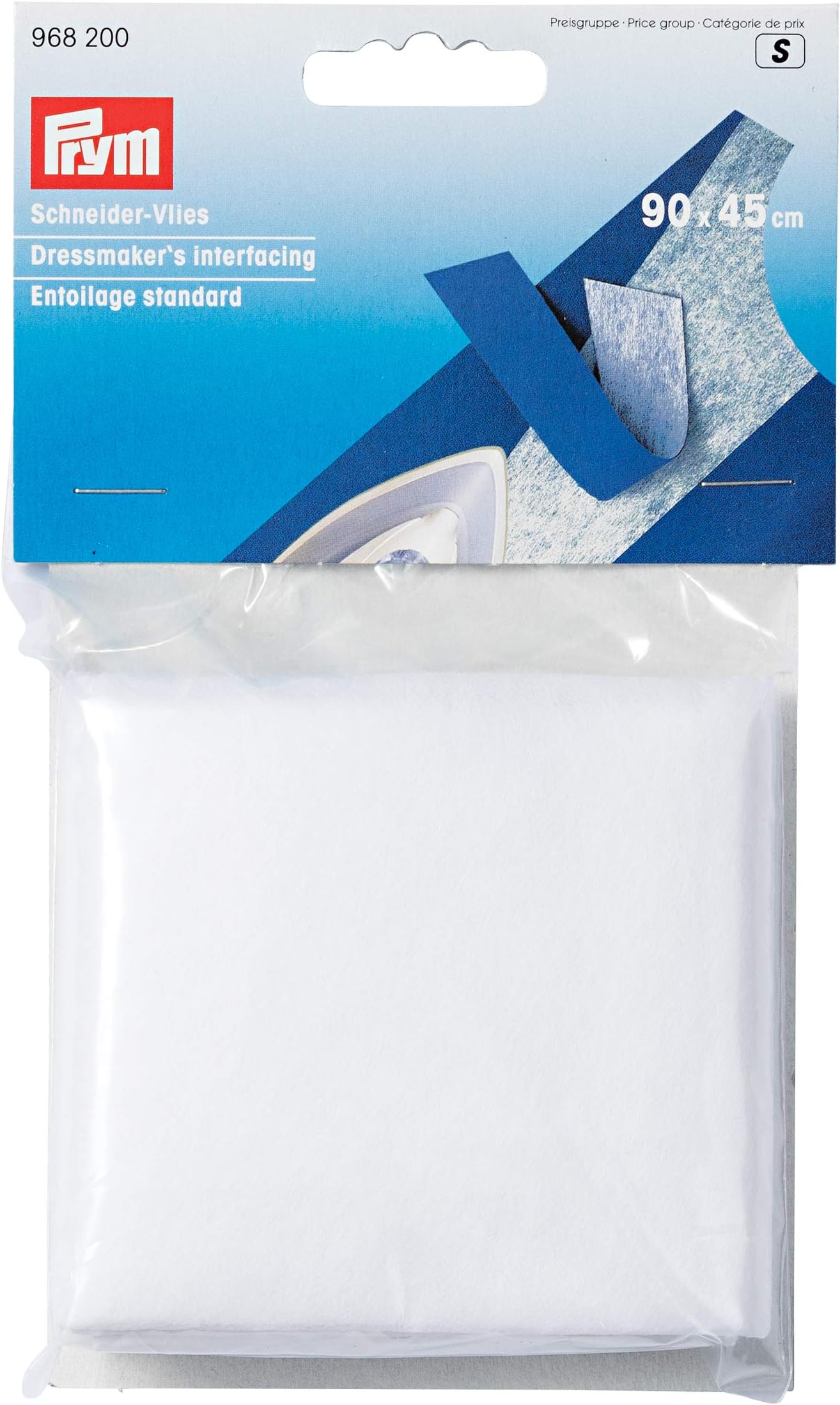 Prym Dressmaker's Interfacing, Polyester, White, 90 x 45 cm