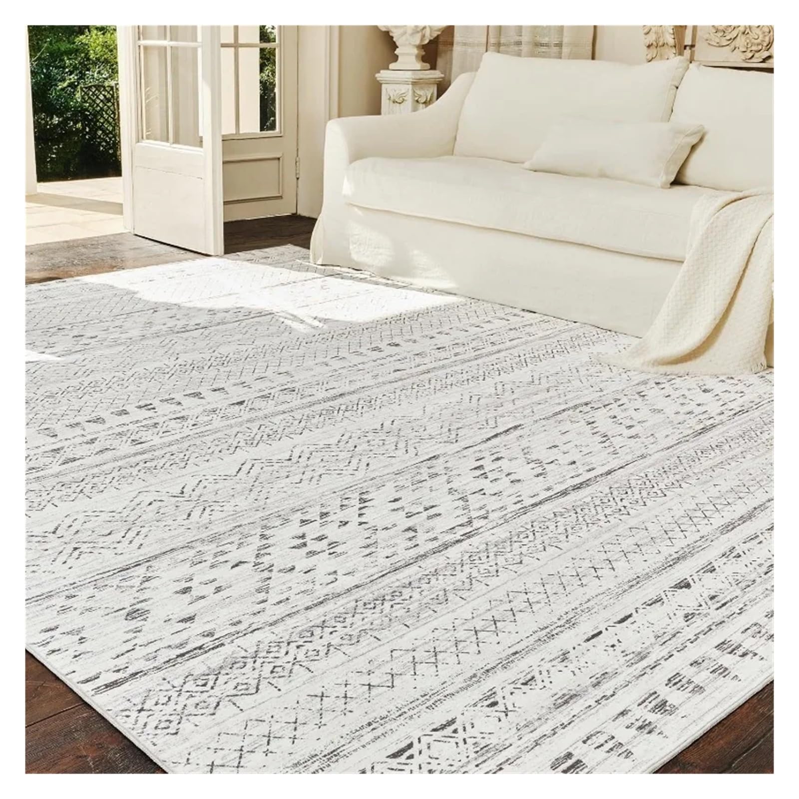 Tapis lavable en machine et pliable 160x230cm pour un entretien sans effort