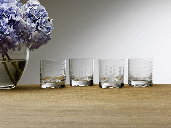 Mikasa Cheers Double Old Fashioned Glass, 12.75-Ounce, Set of 4