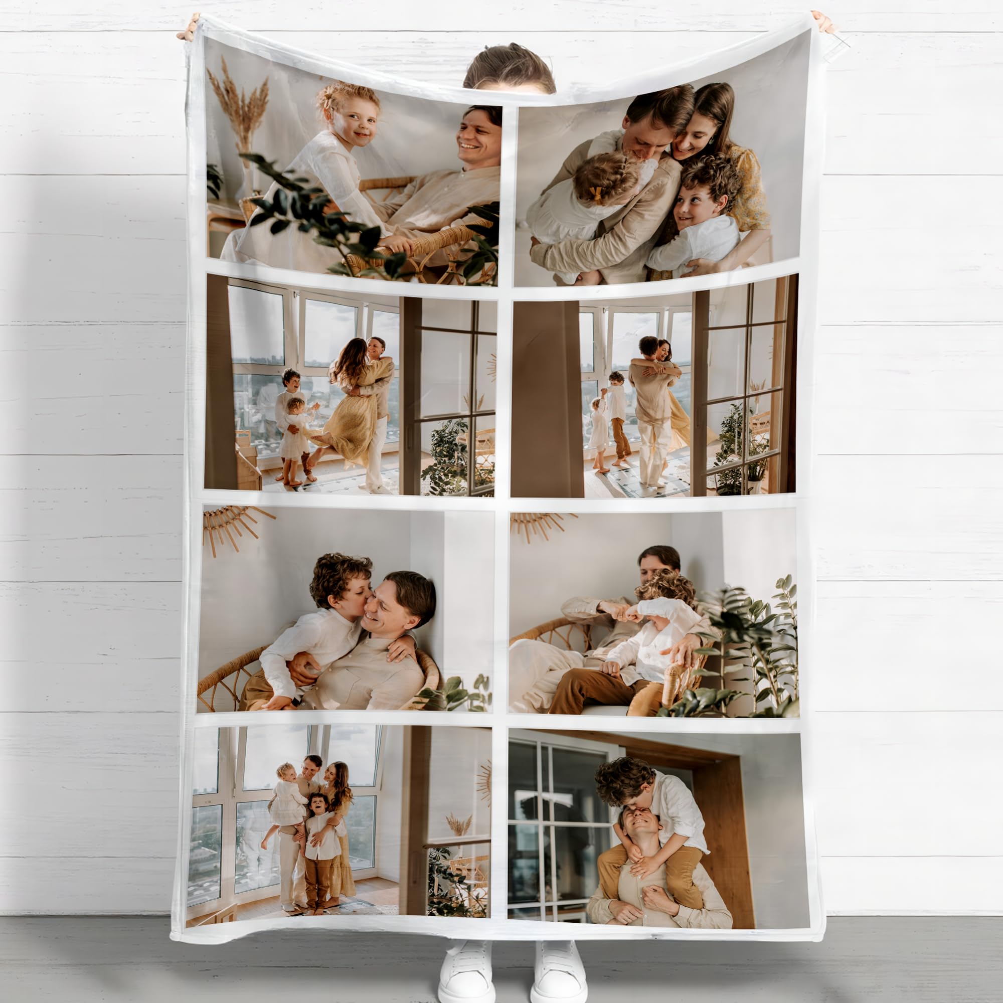 Customised Blanket with photos, Personalized Photos Throw Blanket for Adults Kids, Personalised Gifts for Wife Husband Family Friends Birthday Valentines Christmas