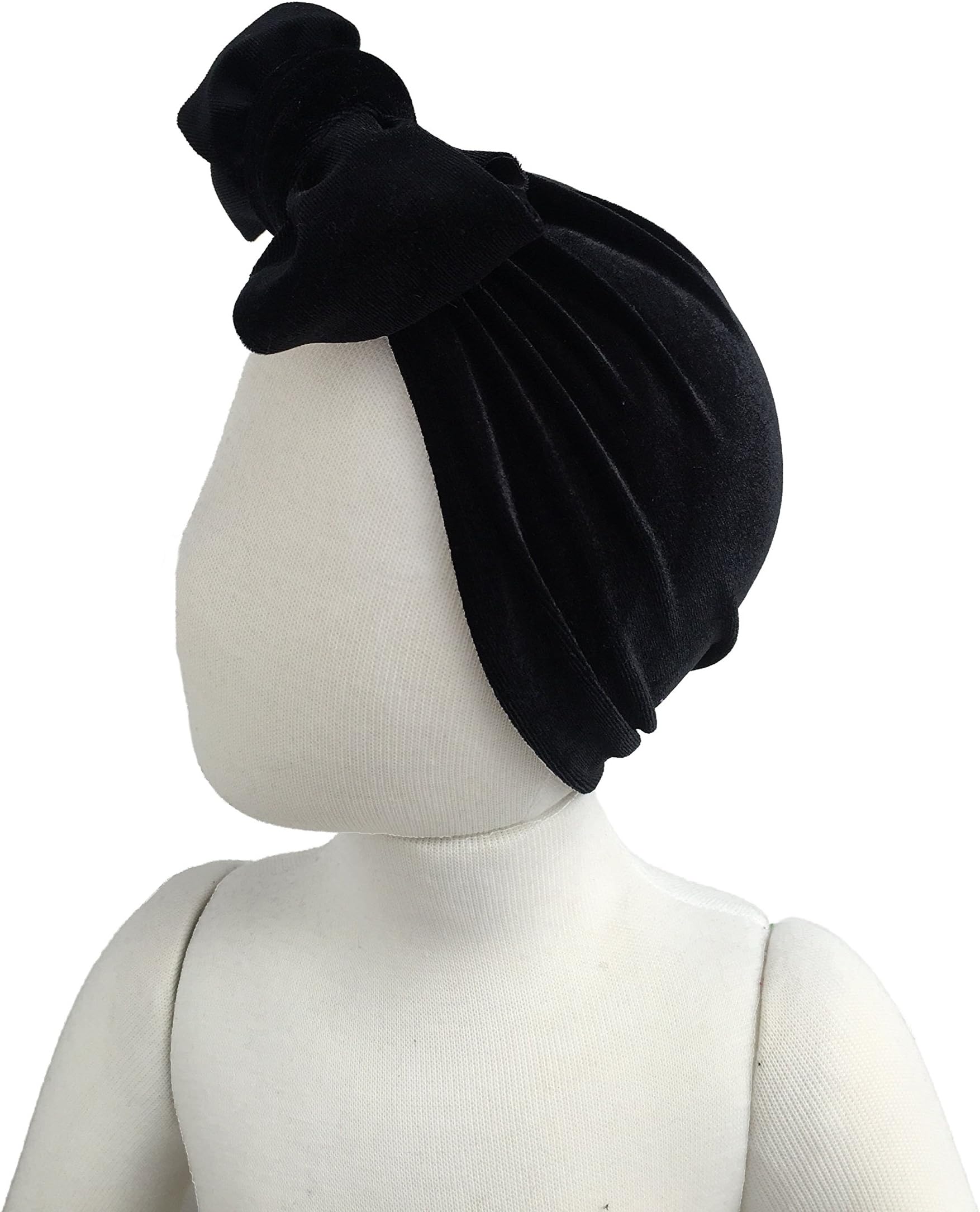 Baby Girl Velvet Luxury Turban Headband Several Colors! (6-18 Months, Black)