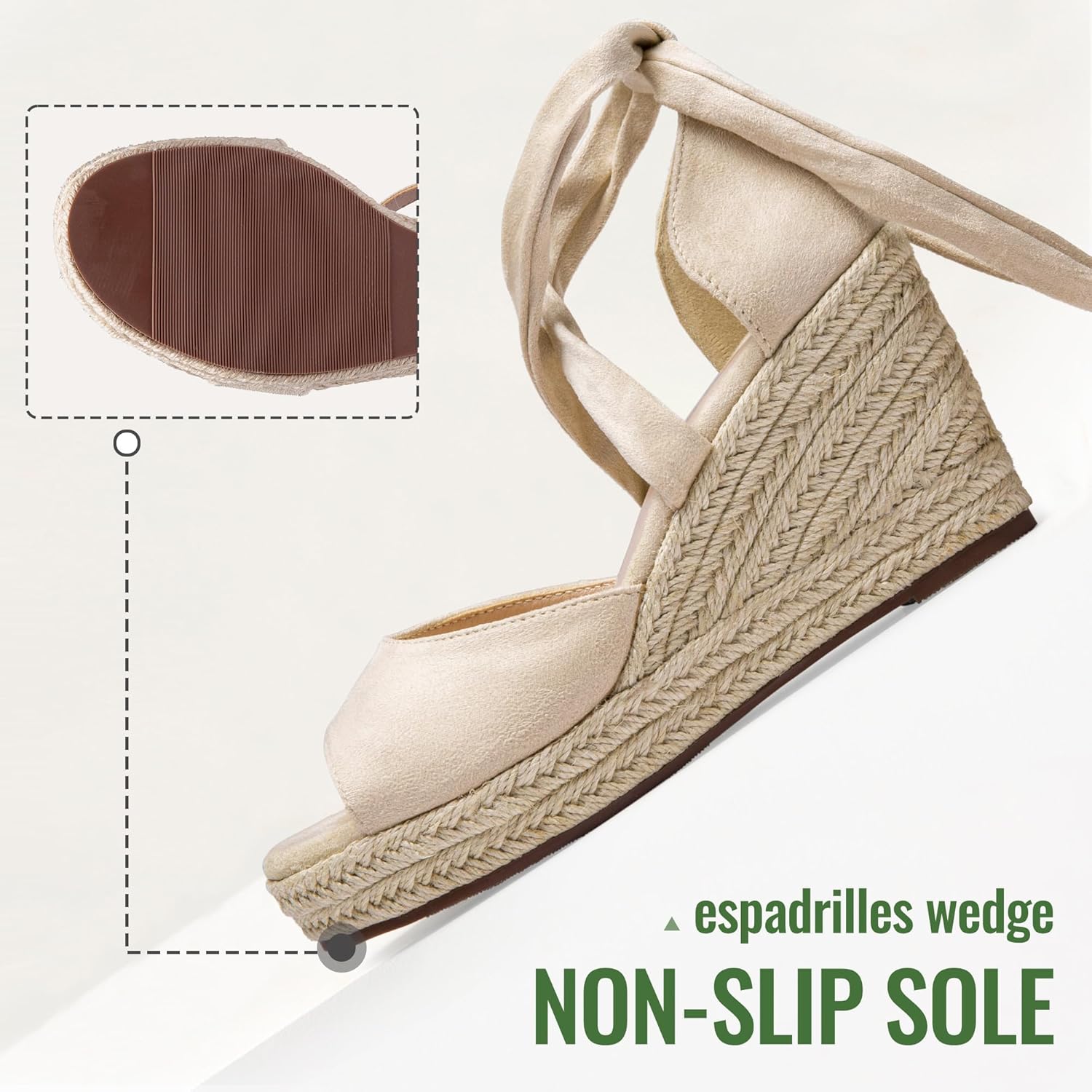 Vepose Women's Platform Wedge Sandals Rome Espadrilles Open Toe High Heel Sandals for Women with Lace-Up - Image 7