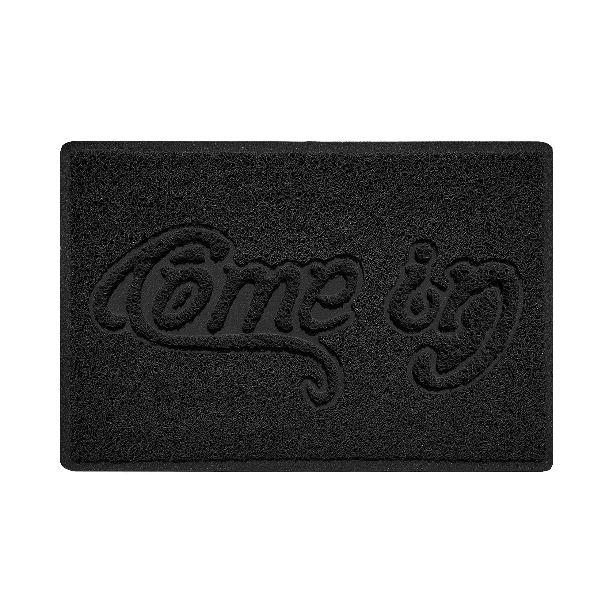 Nicoman COME-IN Embossed Shape Door Mat Dirt-Trapper Jet-Washable Doormat-(Use Indoor or Sheltered Outdoor)- (60x40cm/23.6x15.7inches, Small) Black