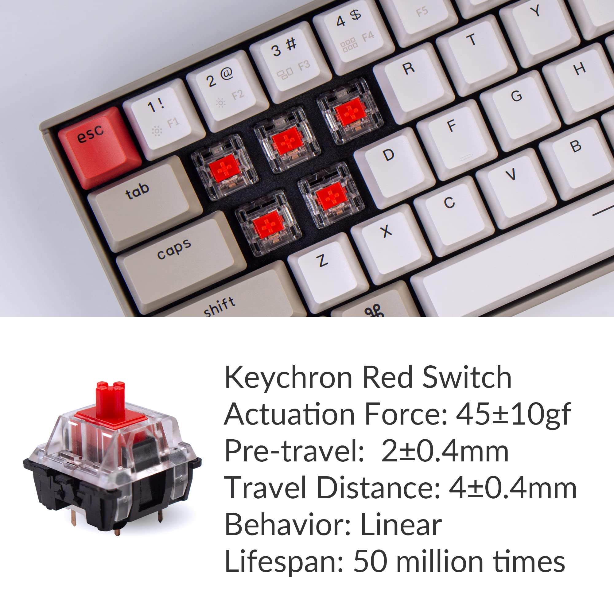 Keychron K14 Bluetooth 5.1 Wireless Mechanical Keyboard with Keychron