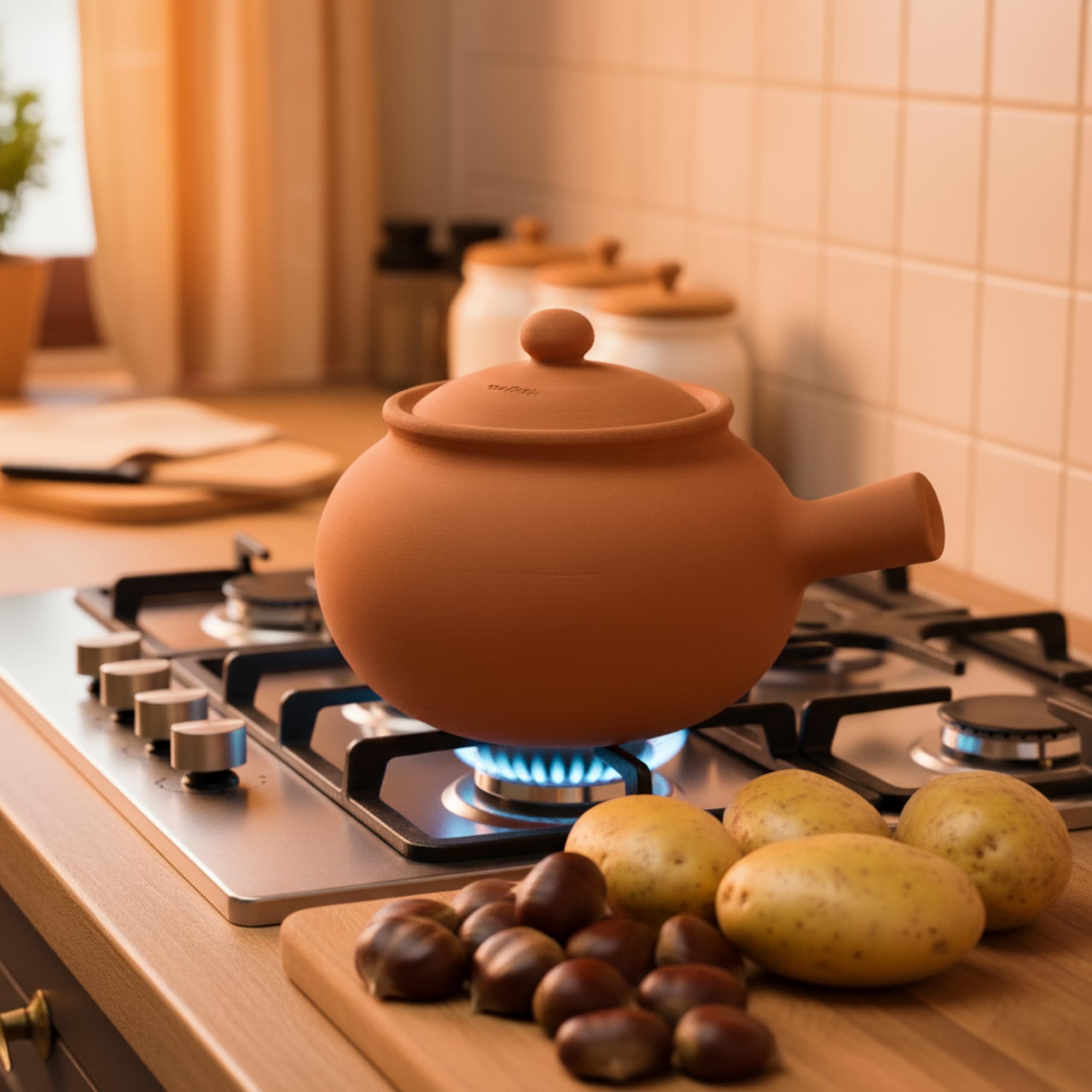 Toocook Cuoci Patate e Castagne in Terracotta Cucina Semplice Naturale No Grassi e senza alterare le proprietà del cibo Made in Italy 100%