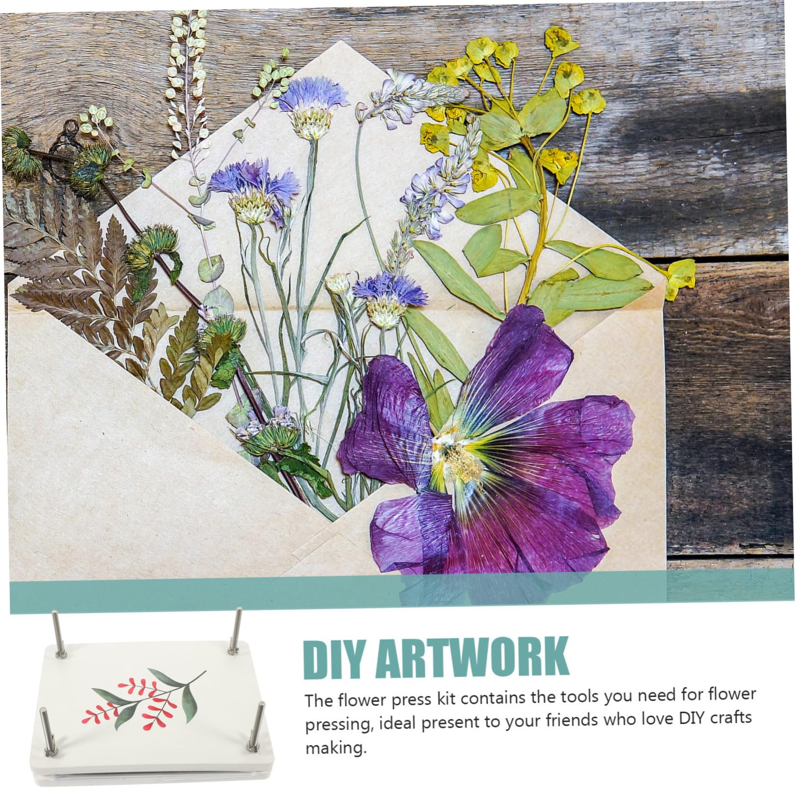 Parliky Blumenpressset für Blumen und Früchte Selbstgemacht Kreativset zum Pflanzenpressen für Scrapbooking und Kerzenherstellung Presswerkzeug für Pflanzen
