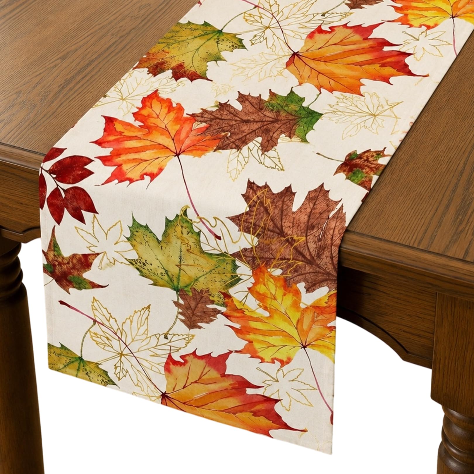 Qiaoliangyao C Autumn Table Runner,Orange Autumn Table Loth,Fall Thanksgiving Dining Harvest Festival Decorations,Maple Leaf Print Tablecloth,Perfect For Thanksgiving,Halloween,Hristmas,Harvest Festival,Birthdays