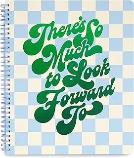 ban.do Rough Draft Large Spiral Notebook with Saying, 11" x 9" with Pockets and 160 College Ruled Pages, There's so Much t...