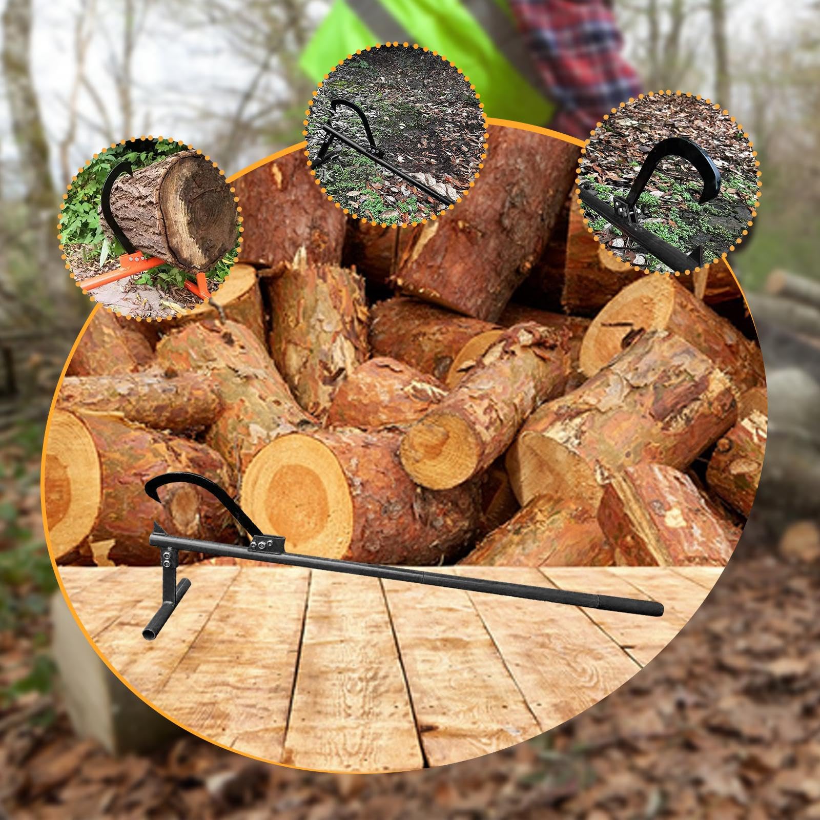 Lumberjack Log Lifter logni rulli di sollevamento e trascinamento dello strumento Struting Strumento Strumento di registrazione