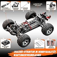 Dexinco 1:14 RC Off-Road Autó 55 km/h Vízálló 4x4 Terepjáró 2000mAh 4