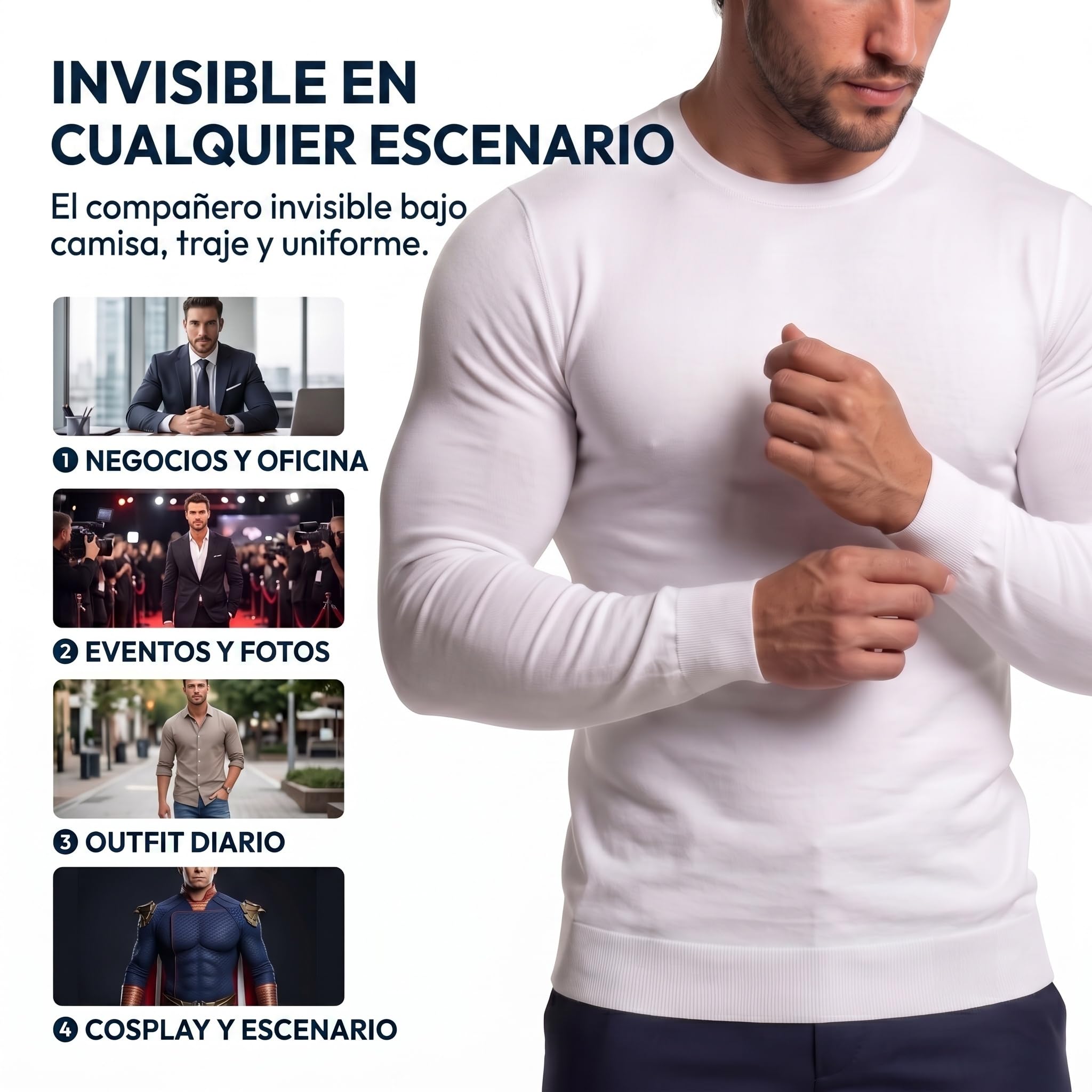 forma terraza muscle top, Compresion Modulos 3D Relleno de Musculo | Camiseta Acolchada de Musculatura con Relleno Removible, Invisible Bajo Camisas, Ligera y Transpirable con 4 Tallas