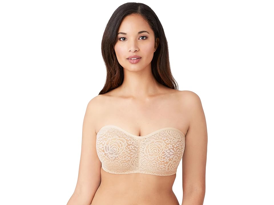 Wacoal Halo Lace Strapless Underwire Bra (Natural Nude) Women's Bra INTERNATIONAL SHIPPING