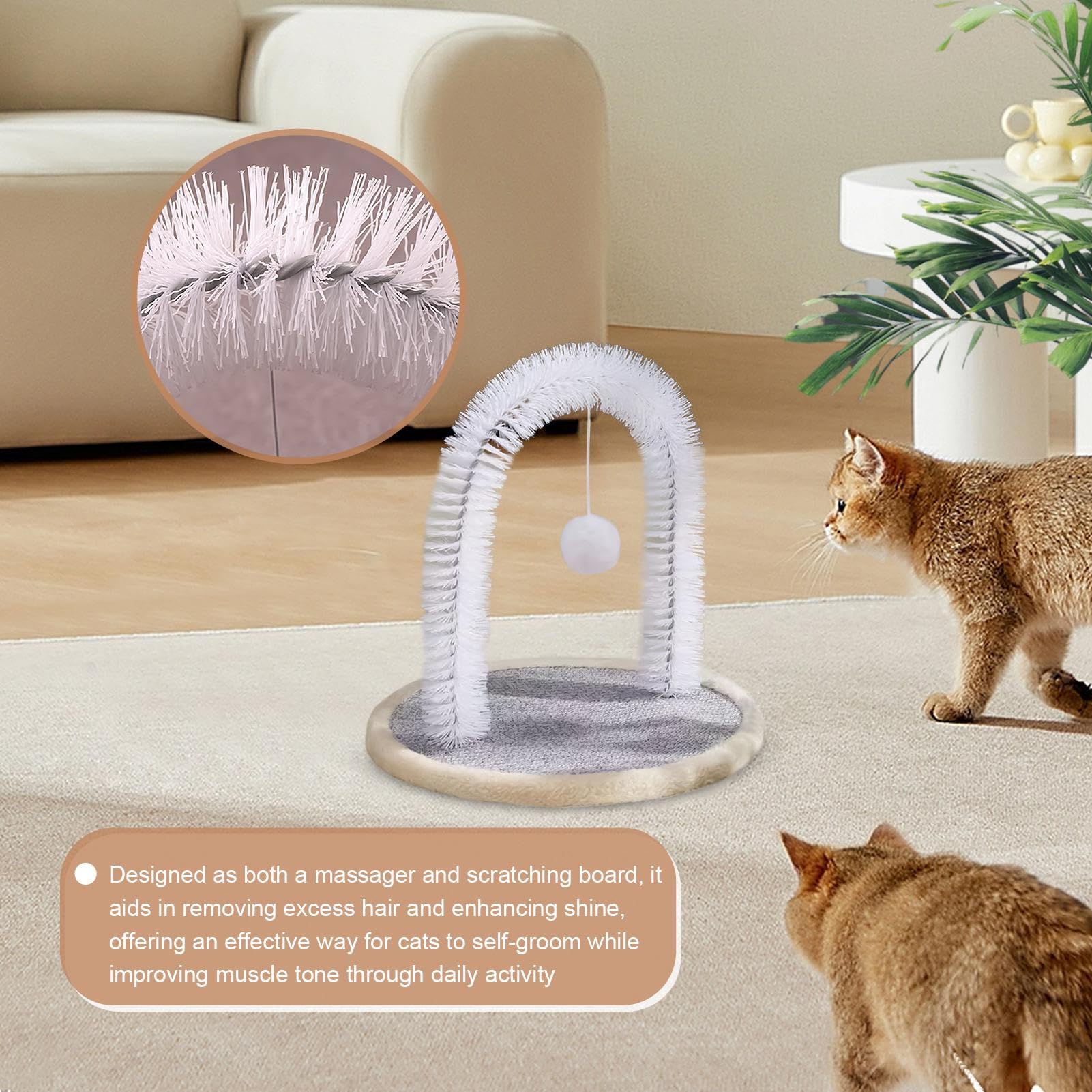 Cepillo De Autoacicalado Para Gatos Tamaños Pequeño Mediano Grande