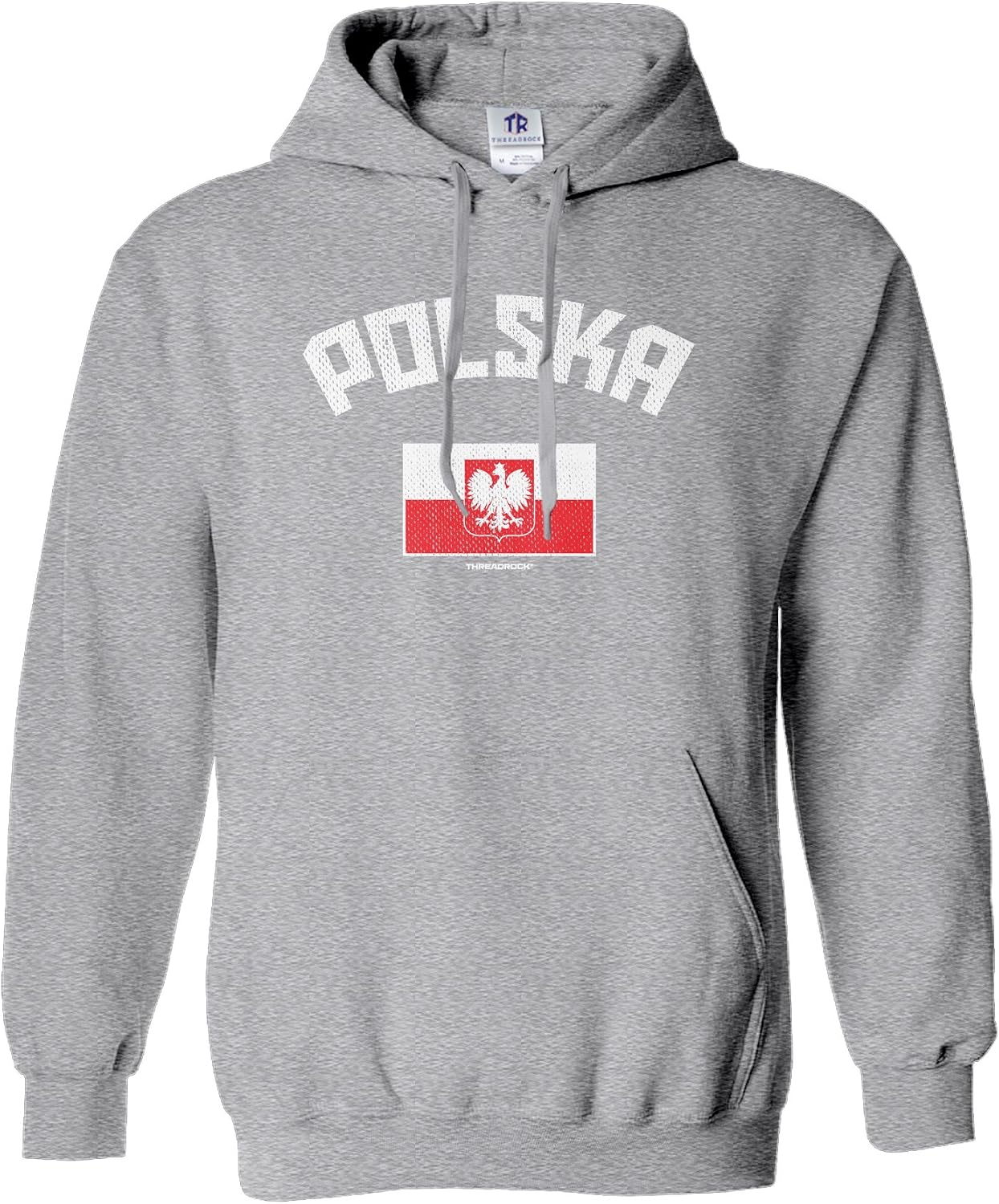 Threadrock Women's Polska Polish Flag Hoodie Sweatshirt