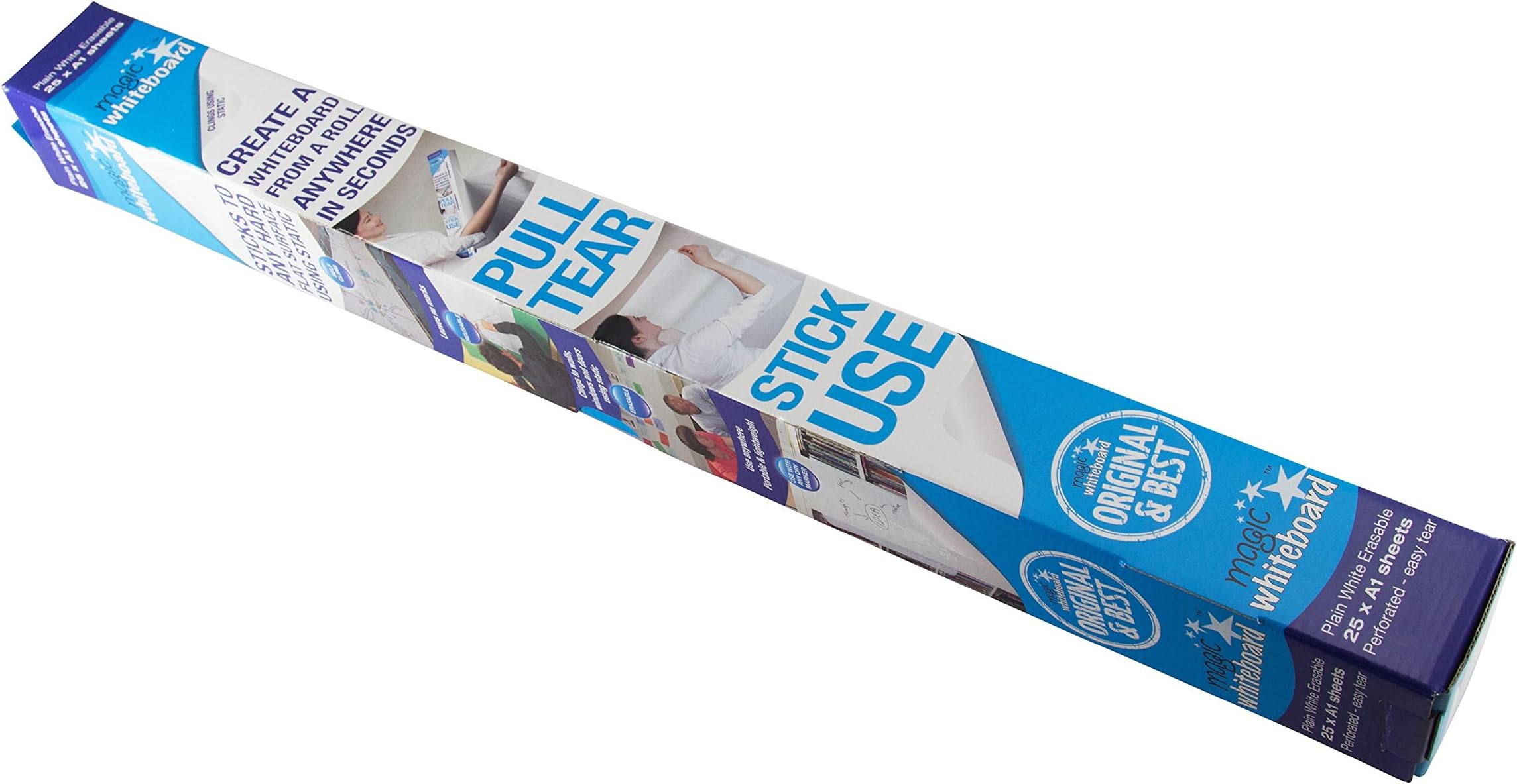 Magic Whiteboard Products Dry Erase Whiteboard Sheets 3x4 25 Perforated Sheets White (MW1125)