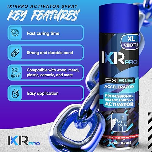 Miniatura 4 de CA Glue Activator Spray (2 x 16.9 onzas)  Acelerador de pegamento para unión instantánea  Activador de cianoacrilato de secado rápido para