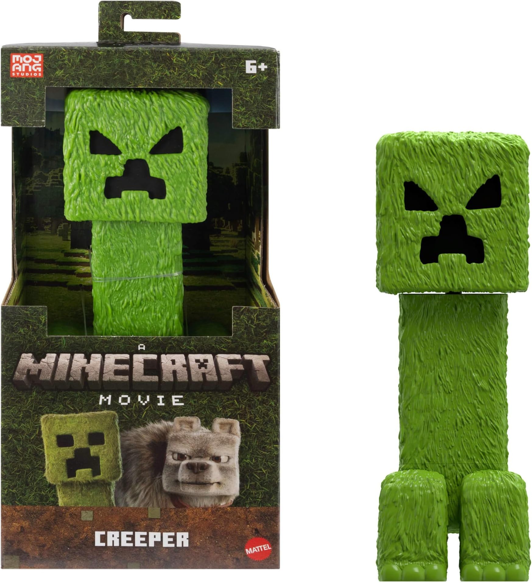 Mattel Minecraft Large-Scale Action Figure, 12-inch Posable Creeper Toy Collectible Inspired by A Minecraft Movie, JFR66