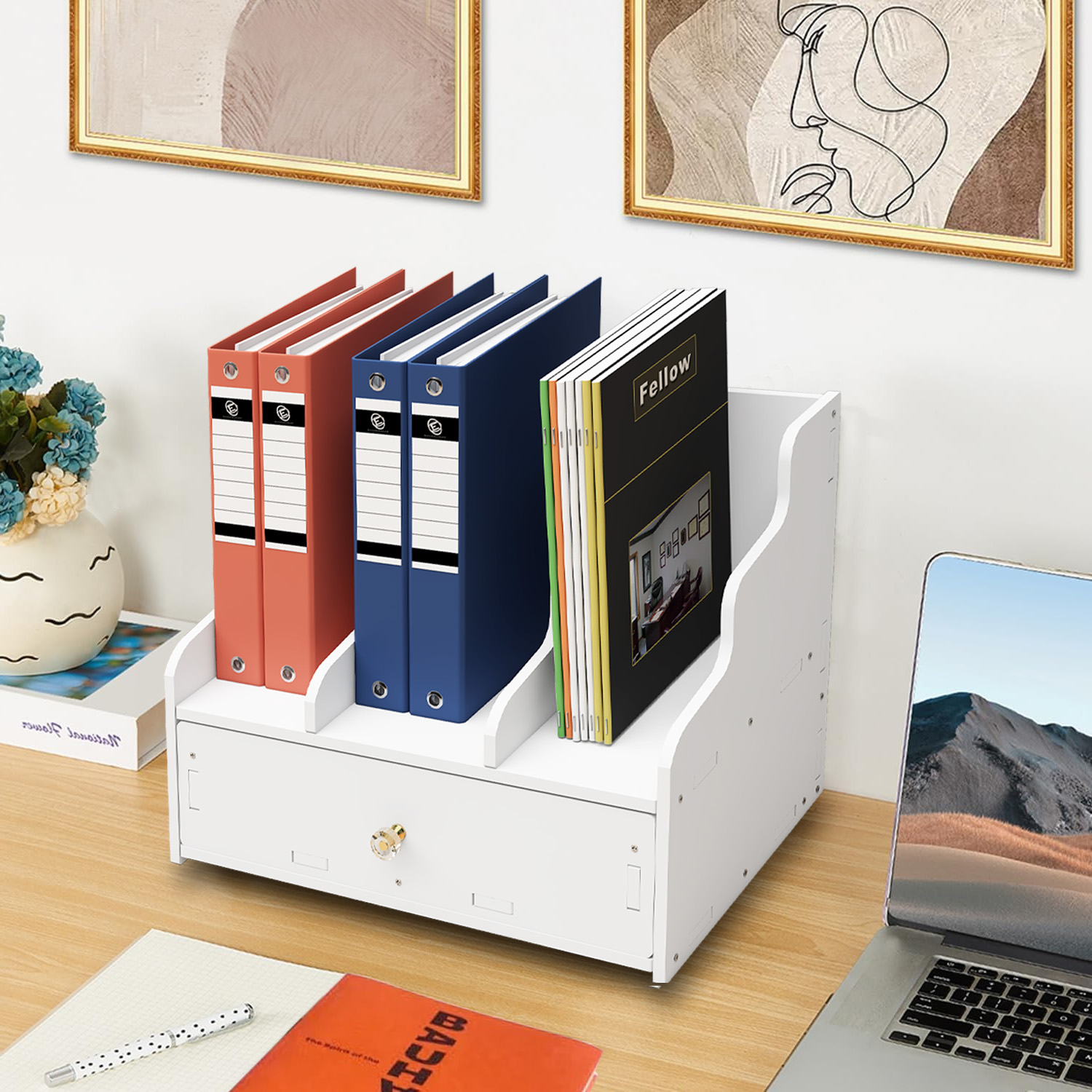 Portadocumenti Da Scrivania Con Cassetto - Organizer Per Ufficio, Casa O Scuola - Foto 7