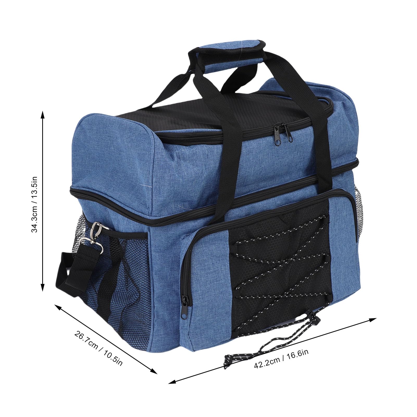 Sac de Boule de Bowling 2 balles, Sac de Bowling à Deux balles avec Support rembourré et bandoulière réglable, Accessoires de Bowling Portables en Nylon pour Chaussures jusqu'à la