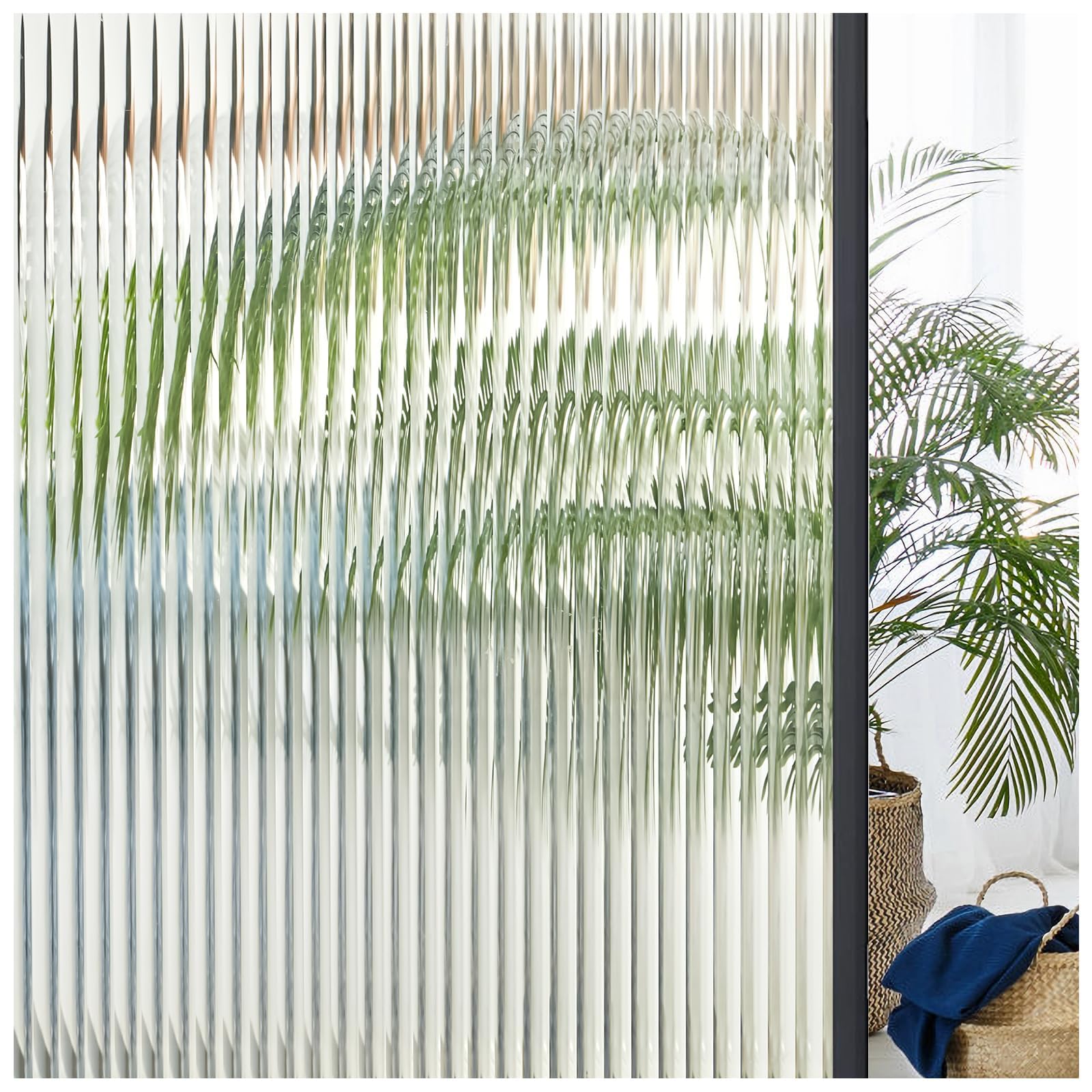 Lifetree Spiegelfolie Fensterfolie Bickdicht Sichtschutz von außen, 75x200 cm, Sonnenschutzfolie mit UV-Schutz und Hitzeschutz, selbstklebend, ideal für Wohnzimmer und Büro, Blau-Silber