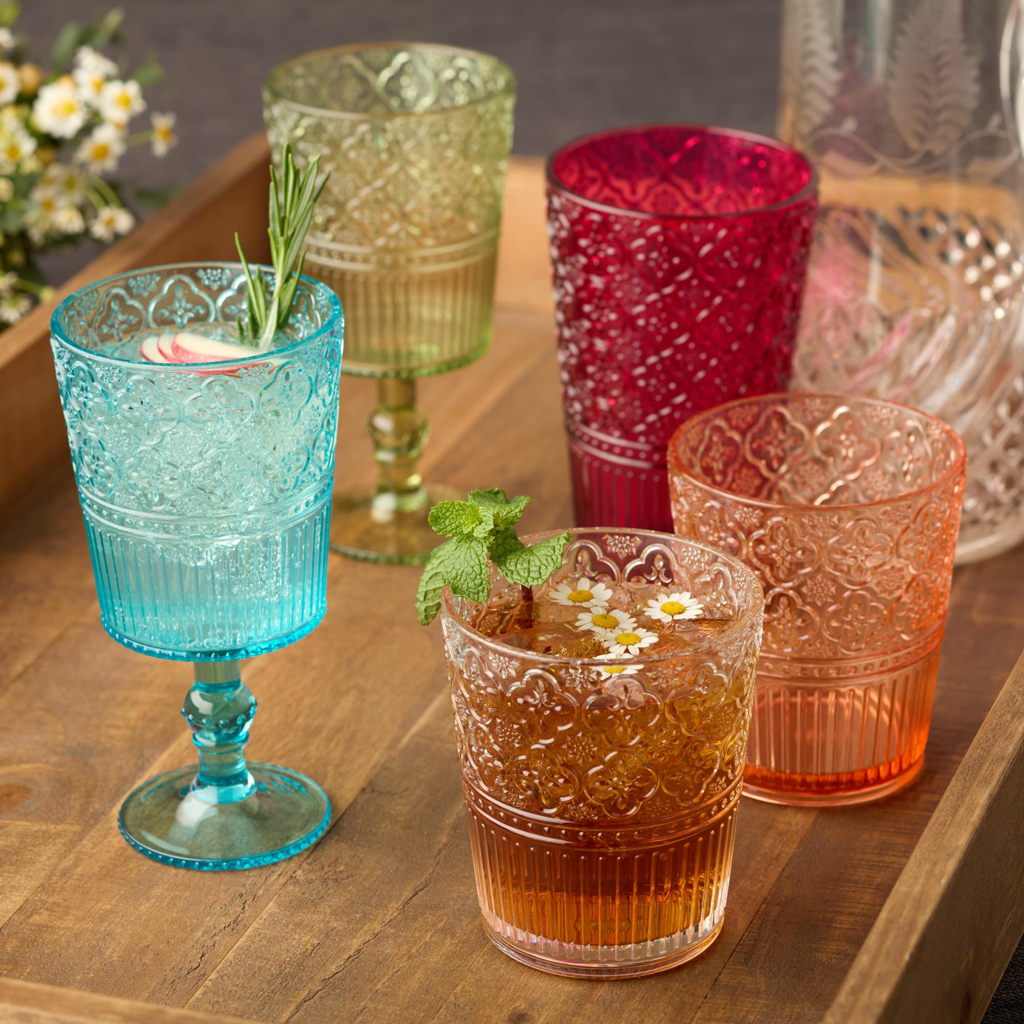Amazon.com | Victoria Clear Set of 6 Premium Acrylic Ice Tea Glass