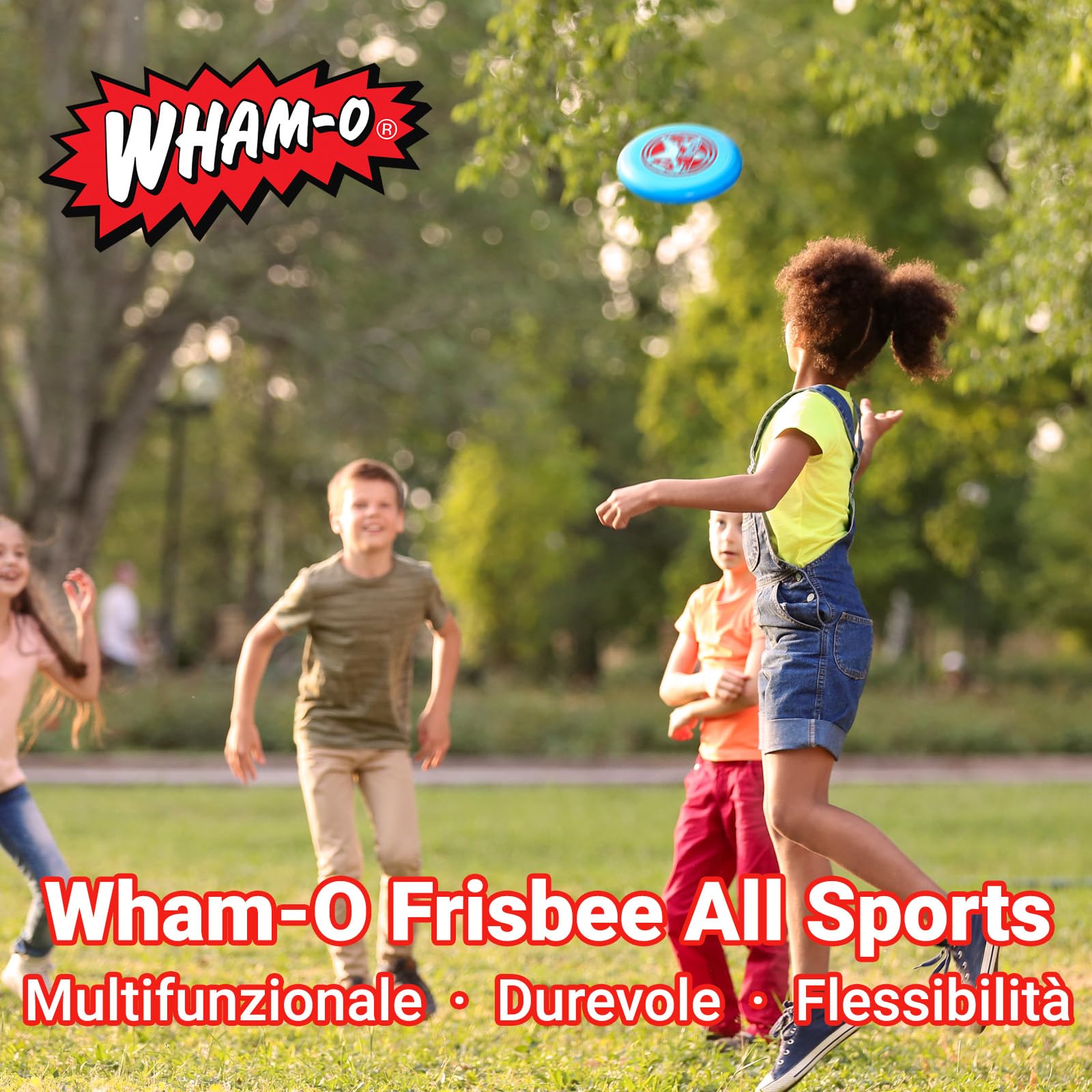 Wham-O Frisbee All Sport Disc 140g 25.02cm Impugnatura Resistente Antiscivolo per Giochi all'Aperto