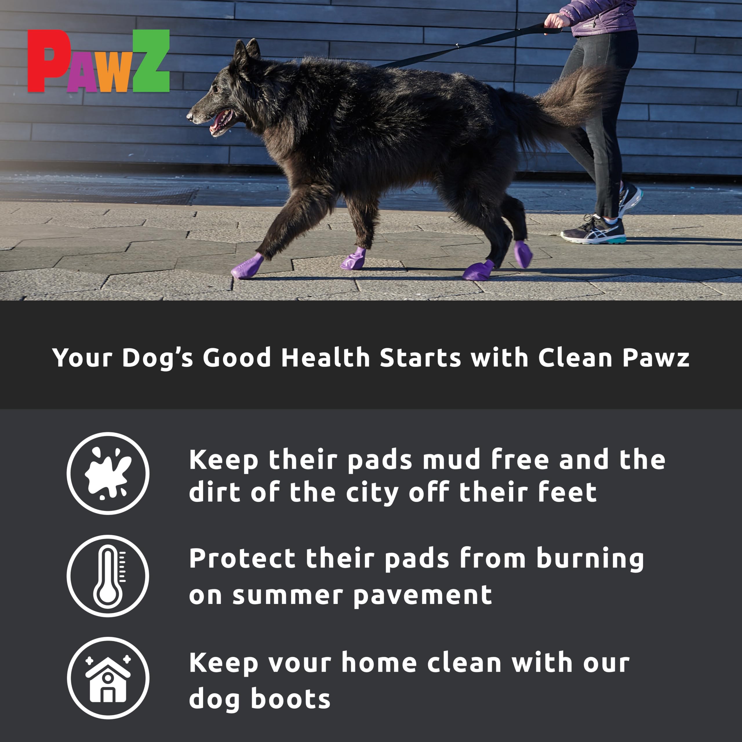 Pawz Pies - Czarne buty dla psów