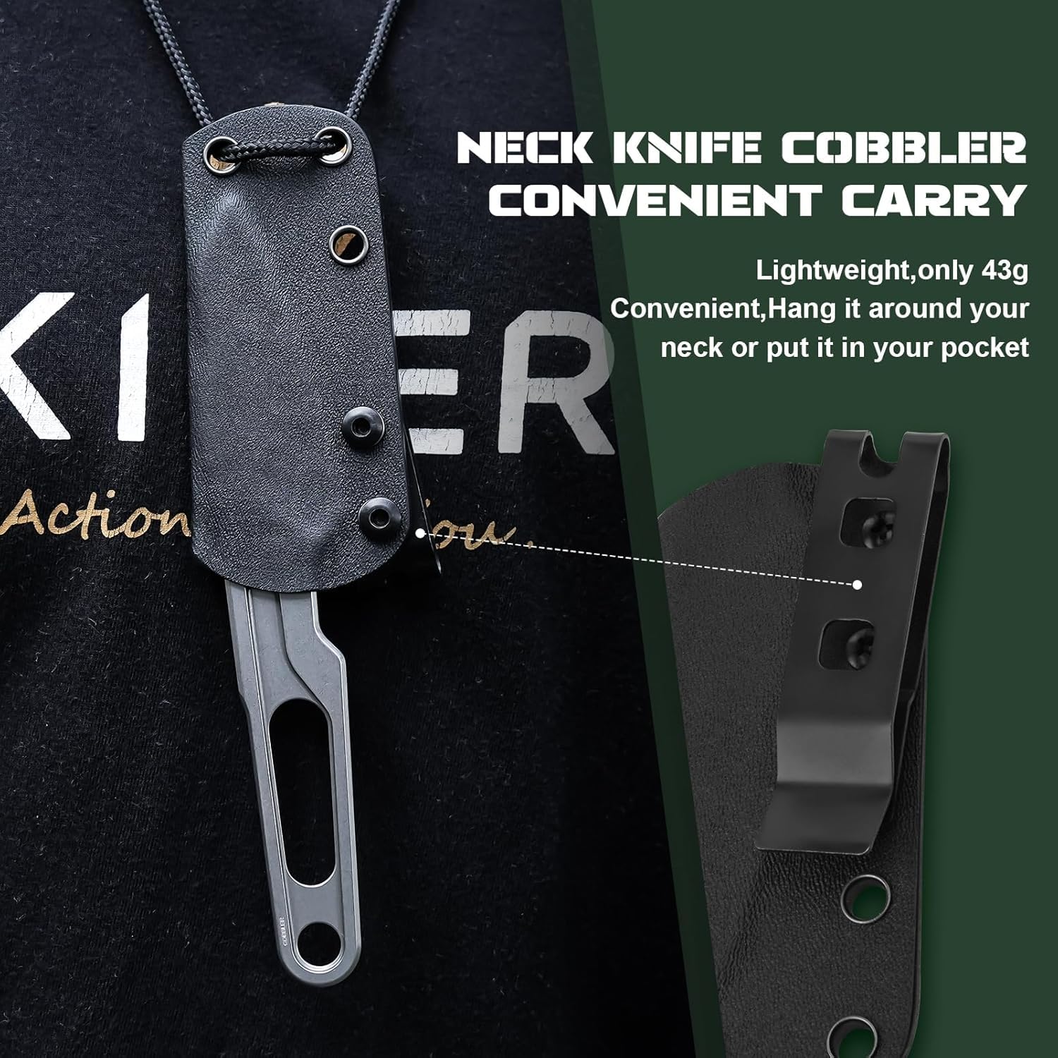 Kizer Cobbler Cuchillos de Hoja Fija, 1057A1