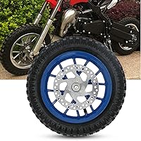 Vista 5 de Acouto Rueda delantera de 12.5 x 2.75 pulgadas para mini bicicleta de cross de 2 tiempos, rueda delantera de goma, rueda delantera de llanta, disco