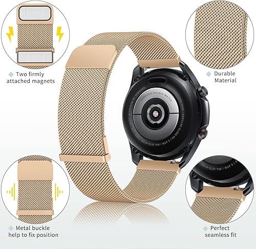 Miniatura 4 de Vancle Metal Bands Compatible with Garmin Vivoactive 5  Vivoactive 3 Watch Band, Garmin Venu 2 Plus  Venu Sq  Venu Watch Bands Women Men, Stainless