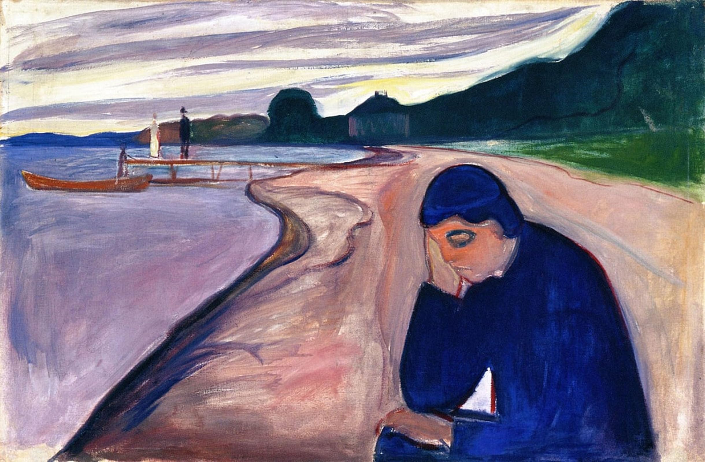 SERENDIPITP Aesthetic Poster Photo Wall Print Retro Picture Melancholy by Edvard Munch Modern Wall Artwork for Home Decor 60x90cm