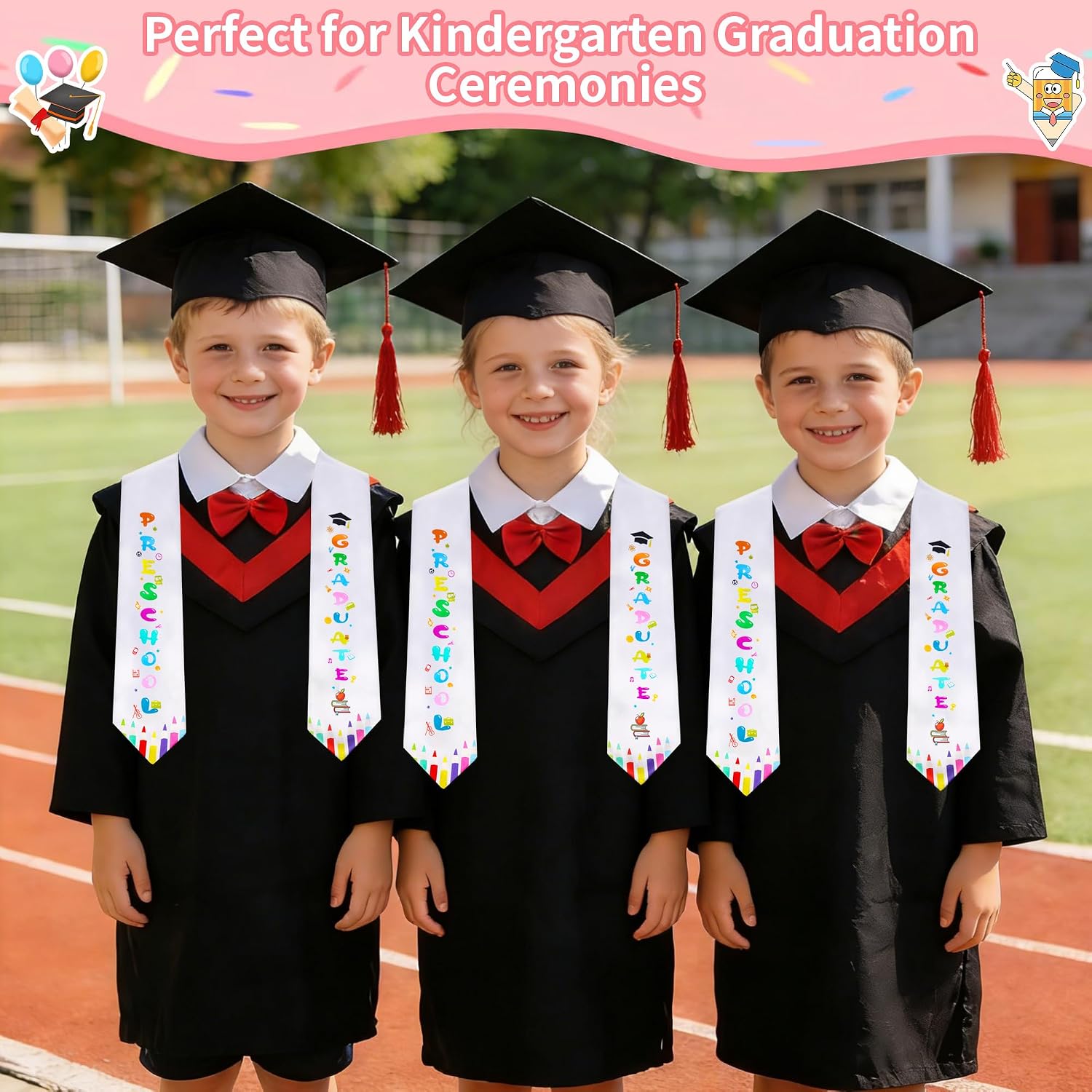 Kindergarten & Preschool Graduation Stole 2026 – Unisex Pre-K Graduation Sash for Boys & Girls, Class of 2026 Gift