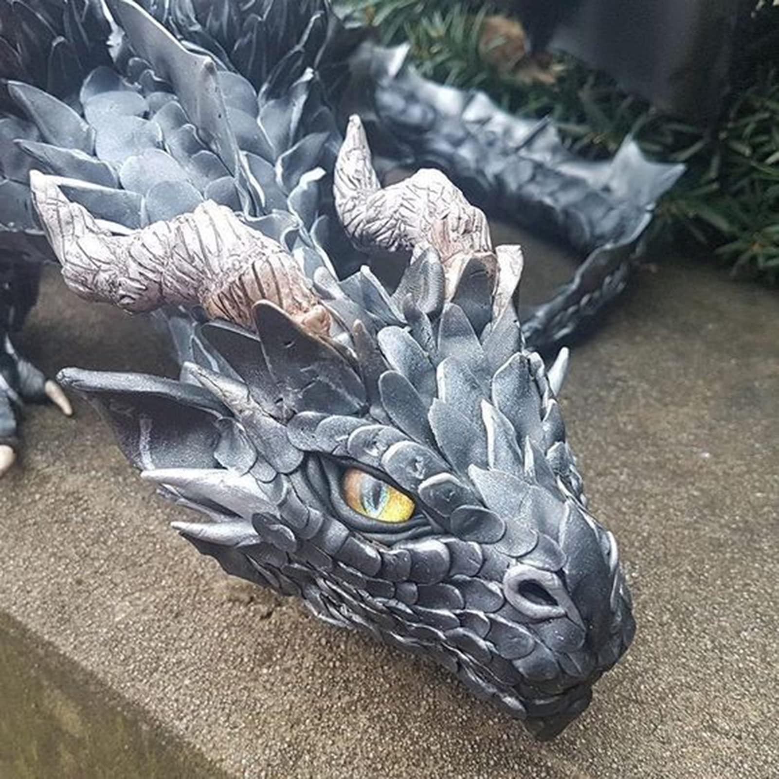 UPKOCH Drachenschädel-Figur Aus Harz – Dekorative Skulptur Für Aquarium, Terrarium, Garten Oder Schreibtisch