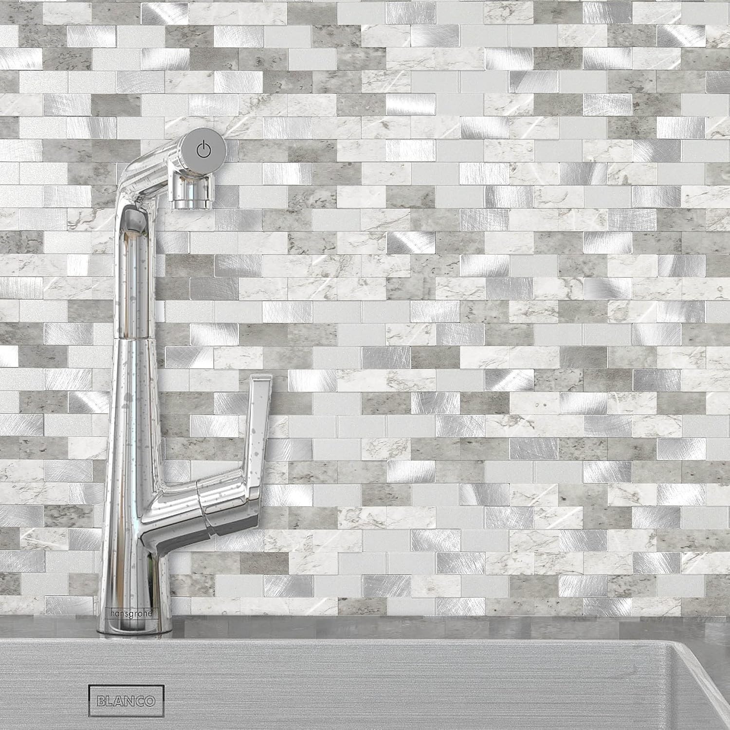 VAOVI Self Adhesive Wall Tiles Kitchen Tile Splashback,3D Tile Wall