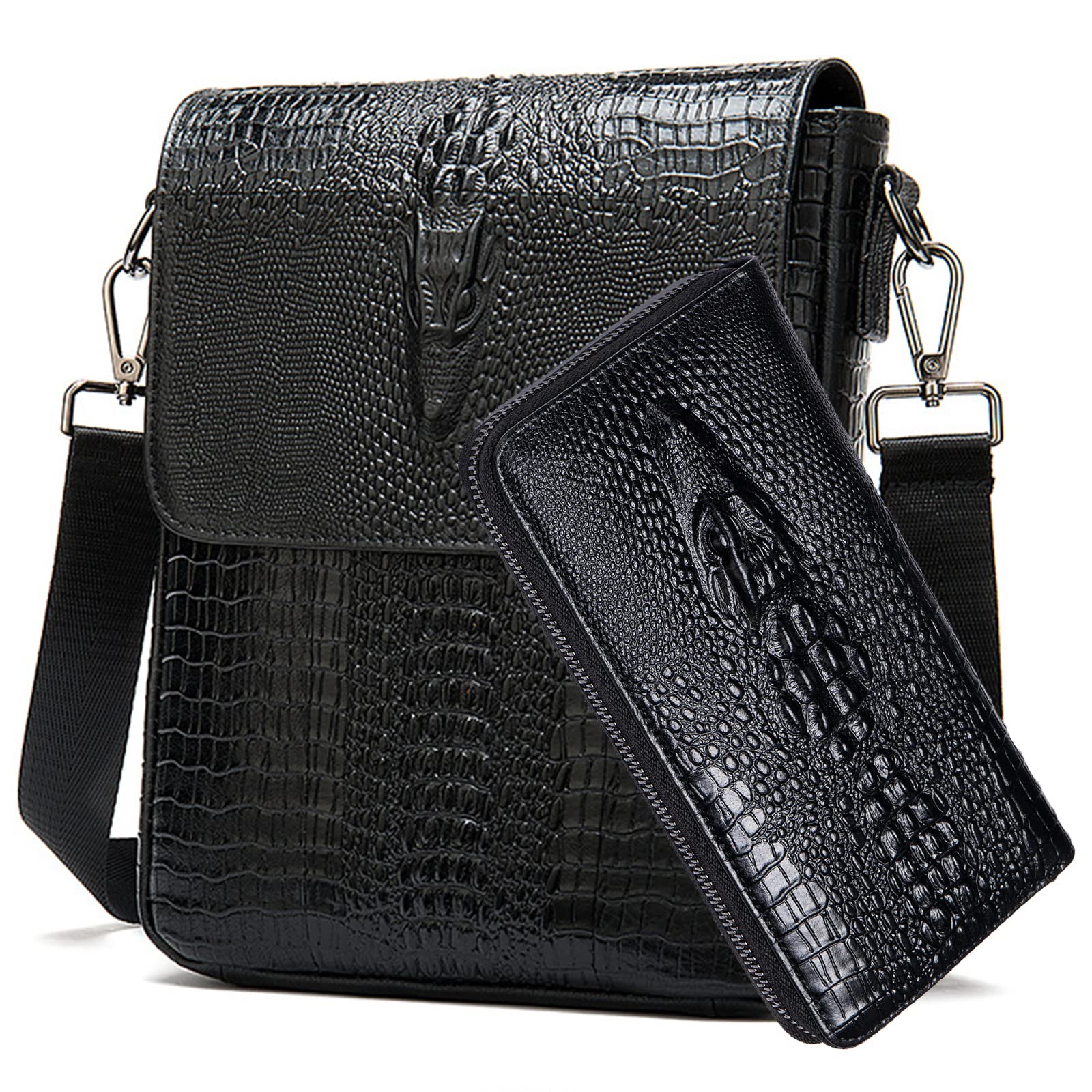 Mens Crossbody Bag Leather Messenger Shoulder Bag for Women Men Purse Travel Work Business Leather Messenger Purse Travel